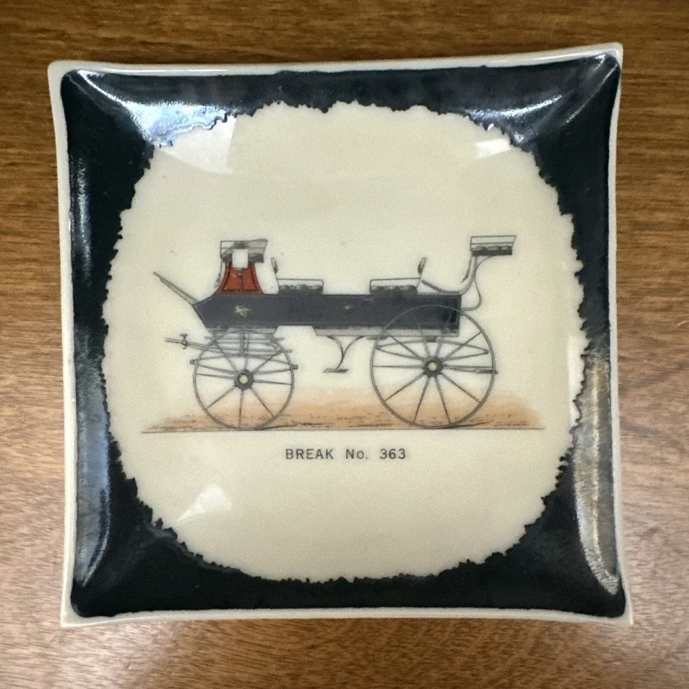 Set of 4 Porcelain Old Antique Car Coasters 3.5